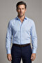 Light Blue Regular Fit Pocketless Classic Long Collar Shirt