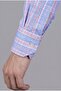 Red Regular Fit Cotton Pocketless Long Pasha Collar Shirt - 4
