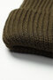 Men's Khaki Plain Beret Scarf Set - 7