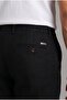 Black Linen Jogger Drawstring Sports Pants - 3