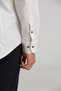 Bi̇sse Sports Shirt Modern Fit U-Sleeve Half Italian Collar Thick Diagonal Sports Ecru - 3