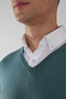 Mint Green Wool Basic Collar Knitwear - 4