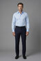 Blue Regular Fit Cotton Pocketless Classic Collar Shirt - 4