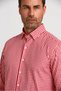 Red Modern Fit Cotton Hidden Button Collared Sports Shirt - 4