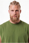 Men's Oversize Crew Neck Basic Undershirt in Castle Green - 2