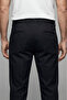Black Cotton Pocketed Pleatless Sports Trousers - 2