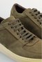 Khaki Leather Lace-Up Real Shoes - 2