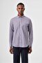 Lilac Regular Fit Cotton Patterned Pascha Collar Shirt
