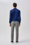 Light Navy Blue Regular Fit Wool Zippered Polo Collar Knitwear - 3