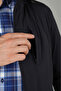 Navy Blue Casual Hooded Coat - 5