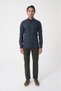 Green Regular Fit Cotton Pasha Collar Dark Shirt - 3