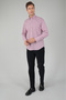 Red Regular Fit Cotton Long Pasha Collar Shirt - 5