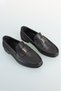 Black Metal Buckle Leather Men's Shoes