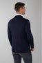 Wool Navy Blue Men's Knitwear Cardigan - 2