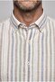 Brown Regular Fit Linen Pocketless Long Pasha Collar Shirt - 3