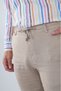 Camel Linen Lace-Up Elastic Sports Pants - 4