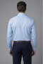 Blue Regular Fit Cotton Pocketless Classic Collar Shirt - 2