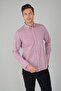 Red Regular Fit Cotton Long Pasha Collar Shirt
