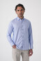 Long Sleeve Pasha Collar Blue Pocketless Men's Shirt - 2