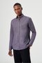Lilac Regular Fit Cotton Pasha Collar Basic Sports Shirt