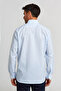 Men's Blue Shirt with Regular Fit Long Sleeve Pasha Collar Sleeves - 3
