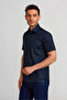 Navy Blue Short Sleeve and Pocket Shirt - 5