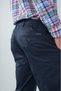 Navy Blue Cotton Pocketed Lace-Up Cotton Comfort Elastic Sports Trousers - 3