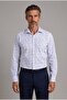 White Regular Fit Pocketless Long Collar Shirt