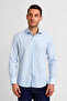 Blue Regular Fit Cotton Classic Italian Collar Basic Shirt