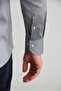 Gray Regular Fit Cotton Buttoned Pascha Collar Shirt - 3