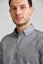Gray Regular Fit Cotton Buttoned Pascha Collar Shirt - 4