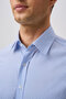 Light Blue Regular Fit Cotton Long Sleeve Sport Collar Shirt - 4