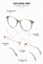 MoreMe Women Eyeglasses | Lightweight Fashion Frame | Model 1278 C01 - 5