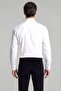 White Long Sleeve Classic Collar Knitted Pocketless Men's Shirt - 2