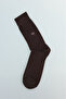 Brown Bamboo Seamless Long Socks - 5