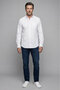White Regular Fit Cotton Long Shirt