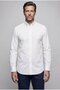 White Regular Fit Pocketless Long Pasha Collar Shirt