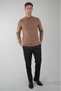 Tr 23203 Half Fisherman Front Jacquard Knitwear Light-Brown - 5