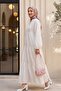 Dress with Partial Button Detail -White - 4