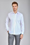 White Regular Fit Cotton Classic Satin Long Shirt