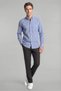 Blue Regular Fit Cotton Shirt - 4