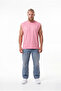 Men's Oversize Crew Neck Basic Undershirt Candy Pink - 4