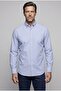 Gray Regular Fit Cotton Pocketless Long Pasha Collar Shirt