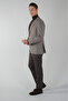 Beige Polyester Wool Buttoned Comfort Mono Collar Double Slit 6 Drop Jacket - 3