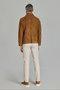 Men's Light Brown Genuine Leather Coat - 7
