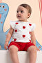 Heart Detailed Ruffle Detailed Summer Set - 2