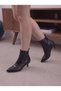 Rhea Flora Women's Pointed Toe Heeled Boots 0012415 3D Printed Black - 2