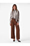 Pleated Belted Wide-Leg Palazzo Fabric Trousers