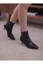 Rhea Flora Women's Pointed Toe Heeled Boots 0012415 3D Printed Black
