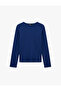 Cotton Long Sleeve Crew Neck Basic T-Shirt